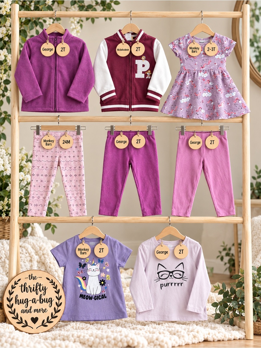 Girls 2T 24M 2–3T Clothing Bundle 8 Pieces George Nickelodeon Monkey Bars